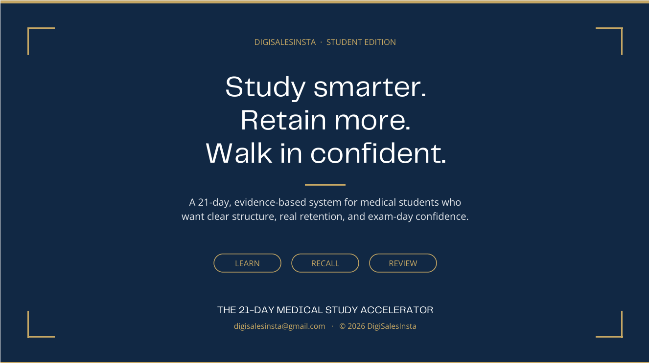 The 21 - Day Medical Study Accelerator